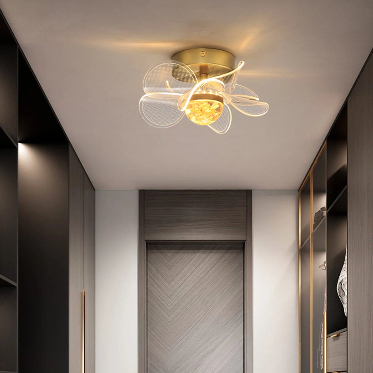 Light Luxury Retro Flower Wall Lamp For Living Room Aisle