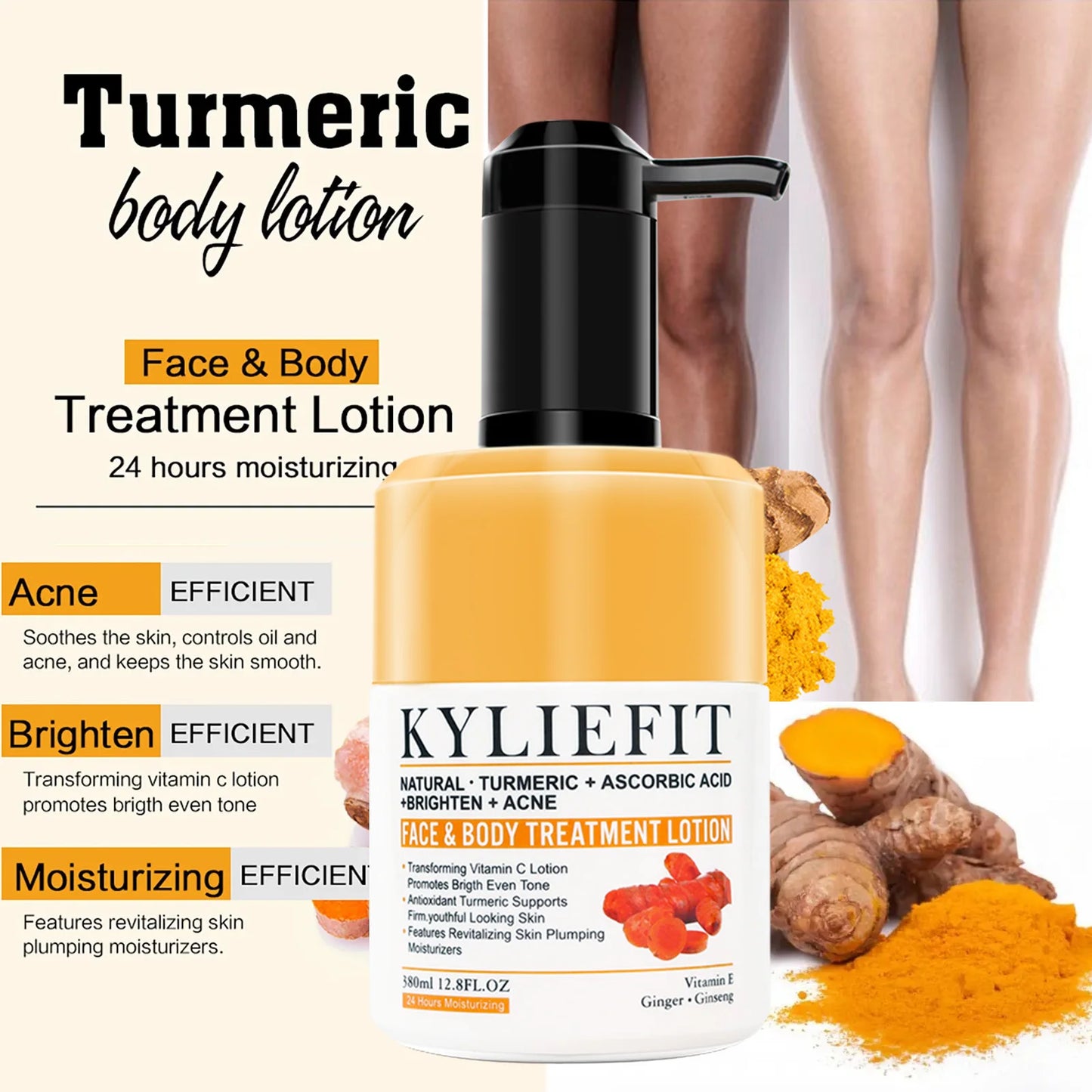 AILKE Organic Turmeric Skin Care Set for Acne and Skin Tone