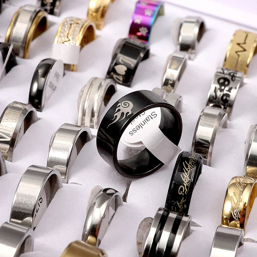 Trendy Stainless Steel Rings for Men and Women Party Gifts