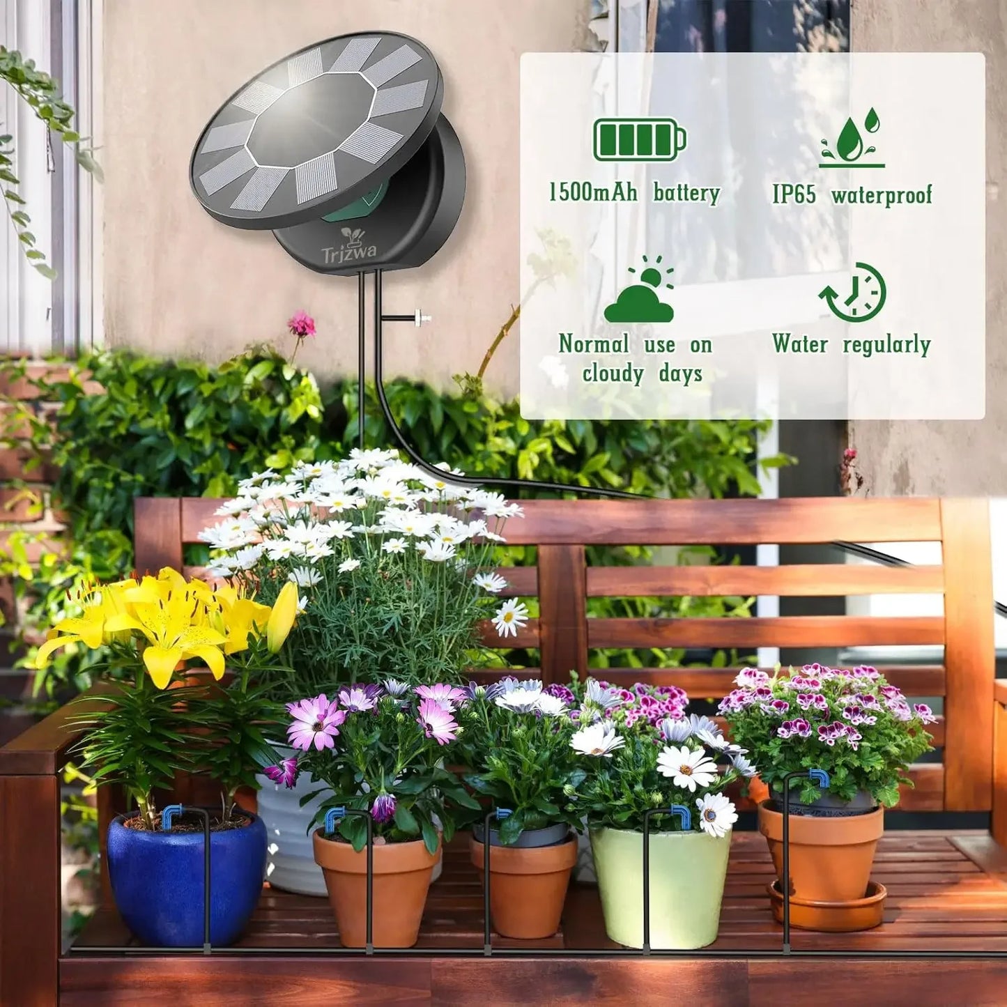 Solar Automatic Drip Irrigation System Kit for DIY Garden