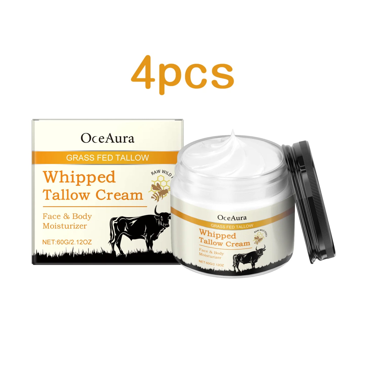 Oceaura Beef Tallow Honey Hydrating Moisturizer For Skin