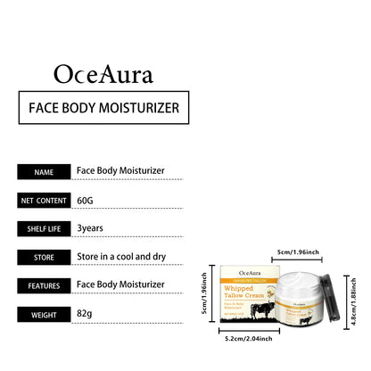 Oceaura Beef Tallow Honey Hydrating Moisturizer For Skin
