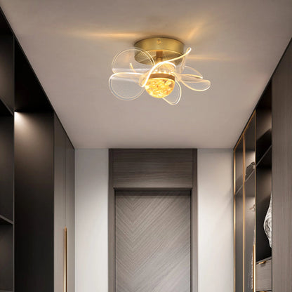 Light Luxury Retro Flower Wall Lamp For Living Room Aisle
