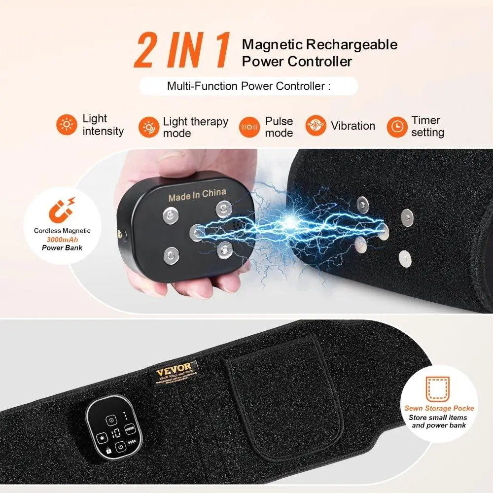 Red Light Therapy Belt for Waist 660nm 850nm 105 LEDs for Pain Relief