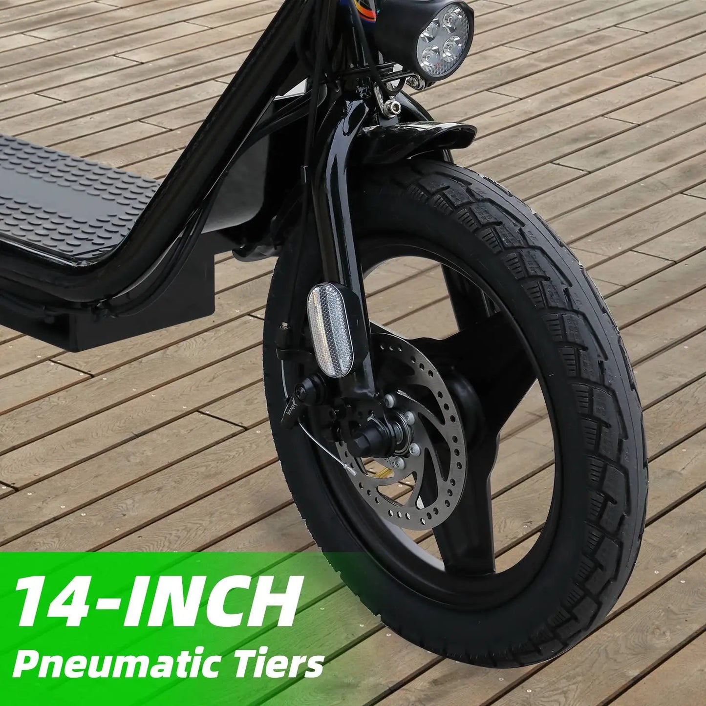 Peak 1200W Electric Scooter for Adults with 14 Inch Tire and 500Wh Battery, 30 Miles Range and 20MPH Top Speed