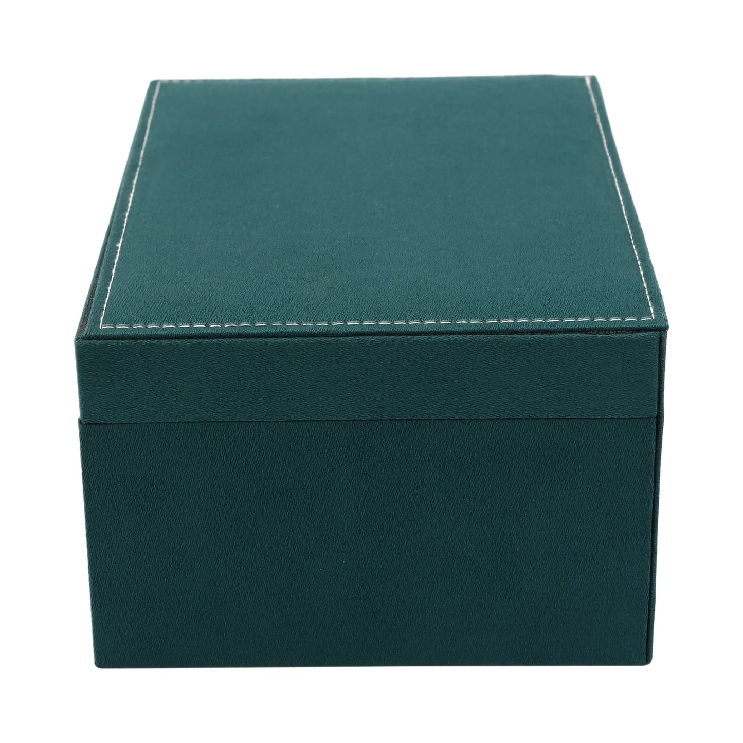 3 Layers Large Jewellery Boxes Space-Saving Drawer Box Green