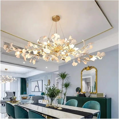 Celling Hanging Light Modern Branch Leaf Ceiling Chandelier
