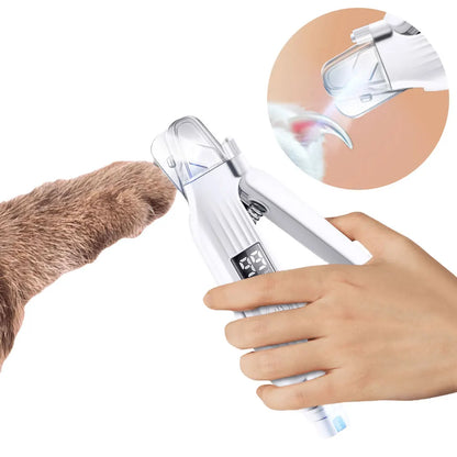 2 in 1 Electric Dog Nail Grinder and Clipper with LED Light