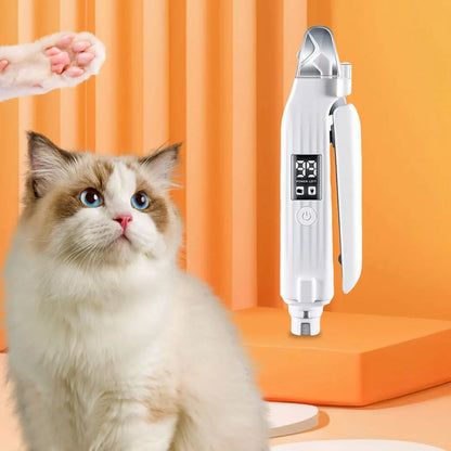 2 in 1 Electric Dog Nail Grinder and Clipper with LED Light