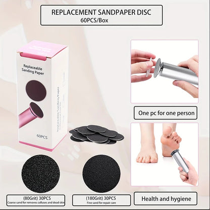 Electric Foot Callus Remover with Adjustable Speed and Sandpaper