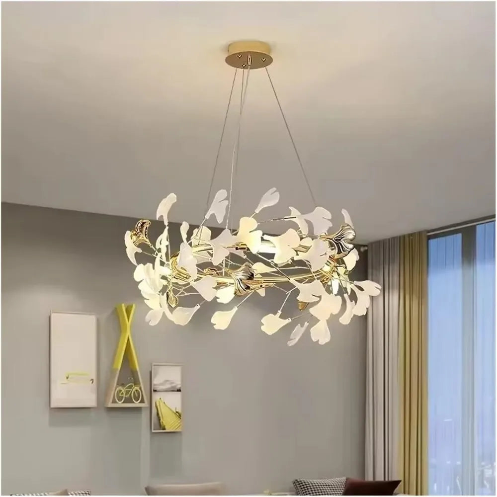 Celling Hanging Light Modern Branch Leaf Ceiling Chandelier