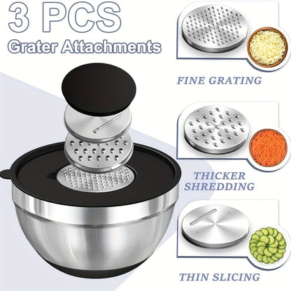 Stainless Steel Mixing Bowls Set With Airtight Lids