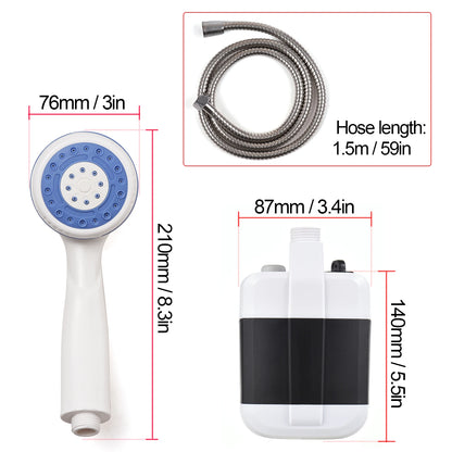 Portable USB Rechargeable Shower Pump for Camping and Cleaning
