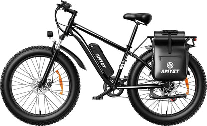Amyet EB26 Electric Bike for Adults 1000W 48V 15AH E Bike 26 Inch Fat Tire Mountain Dual Shock Absorber 31mph