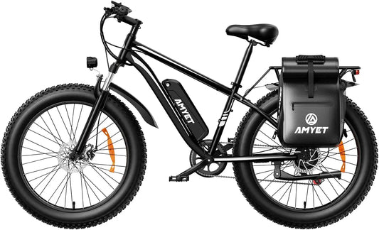 Amyet EB26 Electric Bike for Adults 1000W 48V 15AH E Bike 26 Inch Fat Tire Mountain Dual Shock Absorber 31mph