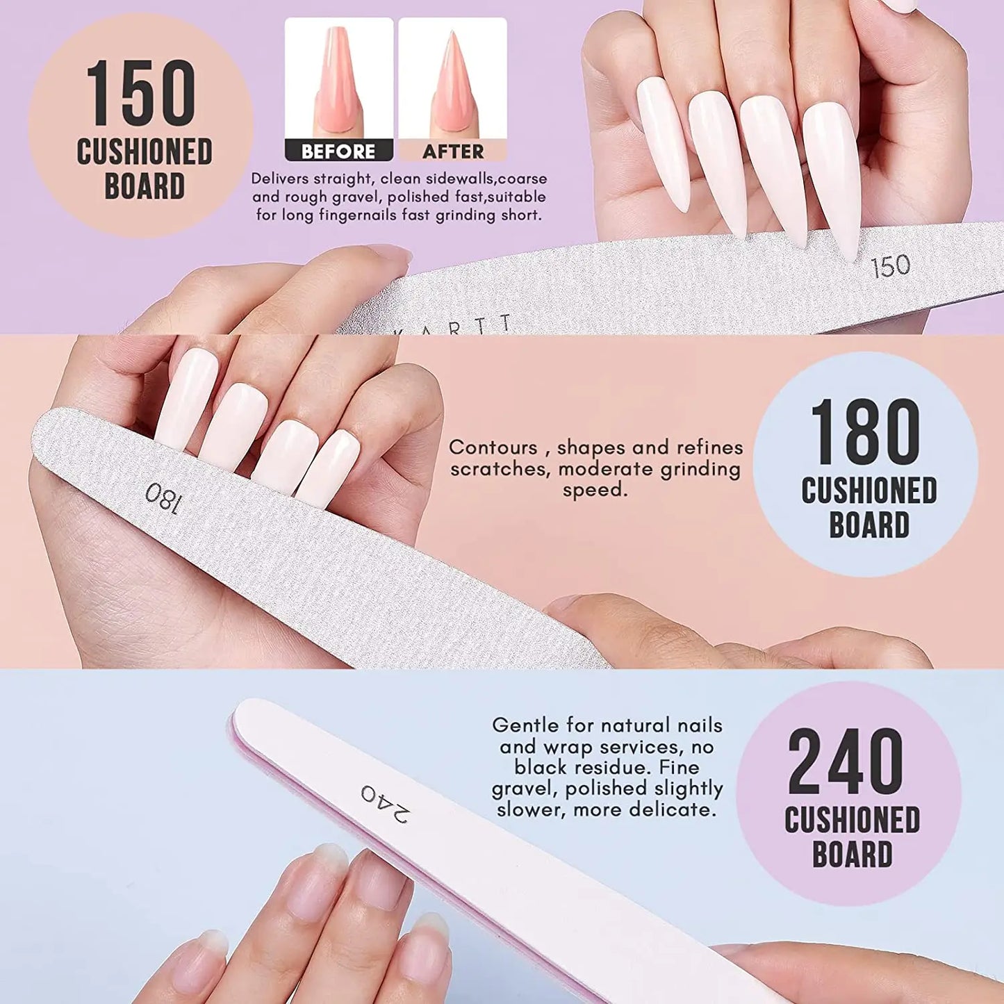 Makartt Professional Nail File and Buffer Set for Acrylic Nails
