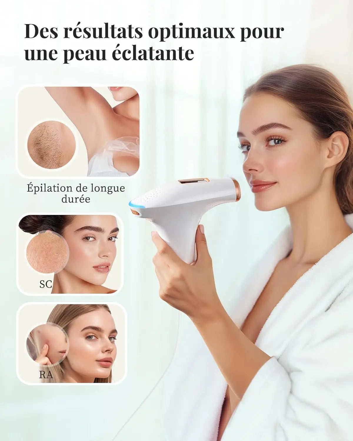 Home IPL Laser Hair Removal System for Painless Hair Removal