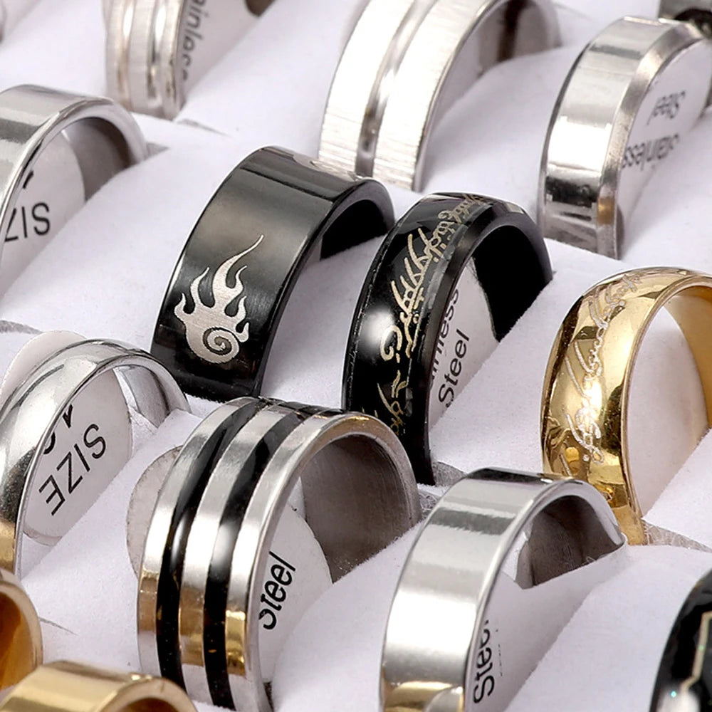 Trendy Stainless Steel Rings for Men and Women Party Gifts