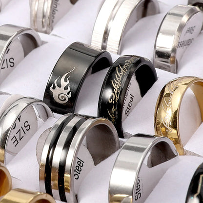 Trendy Stainless Steel Rings for Men and Women Party Gifts