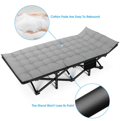 Portable Folding Camping Cot for Outdoor Relaxation and Comfort