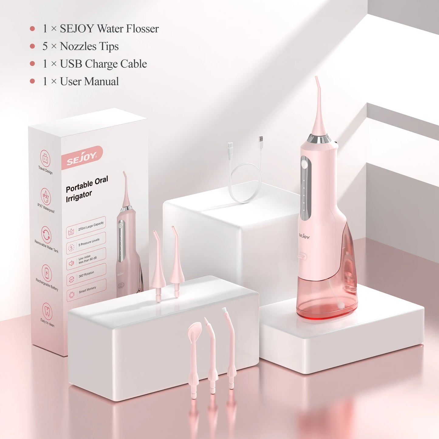 Sejoy Rechargeable Oral Irrigator for Effective Dental Care