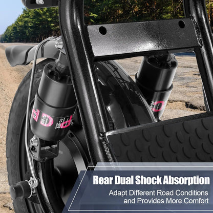 Caroma Electric Scooter with Seat and Shock Absorbing Tires