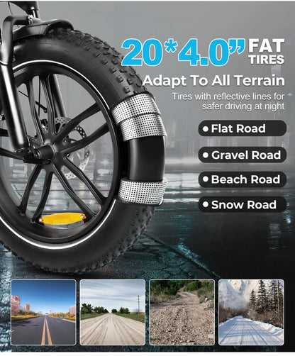 Samebike C05 Pro 500W 20 Inch Folding Electric Bike for Adults 36V 13AH Battery Fat Tire Bicycle 35km/h City Ebike