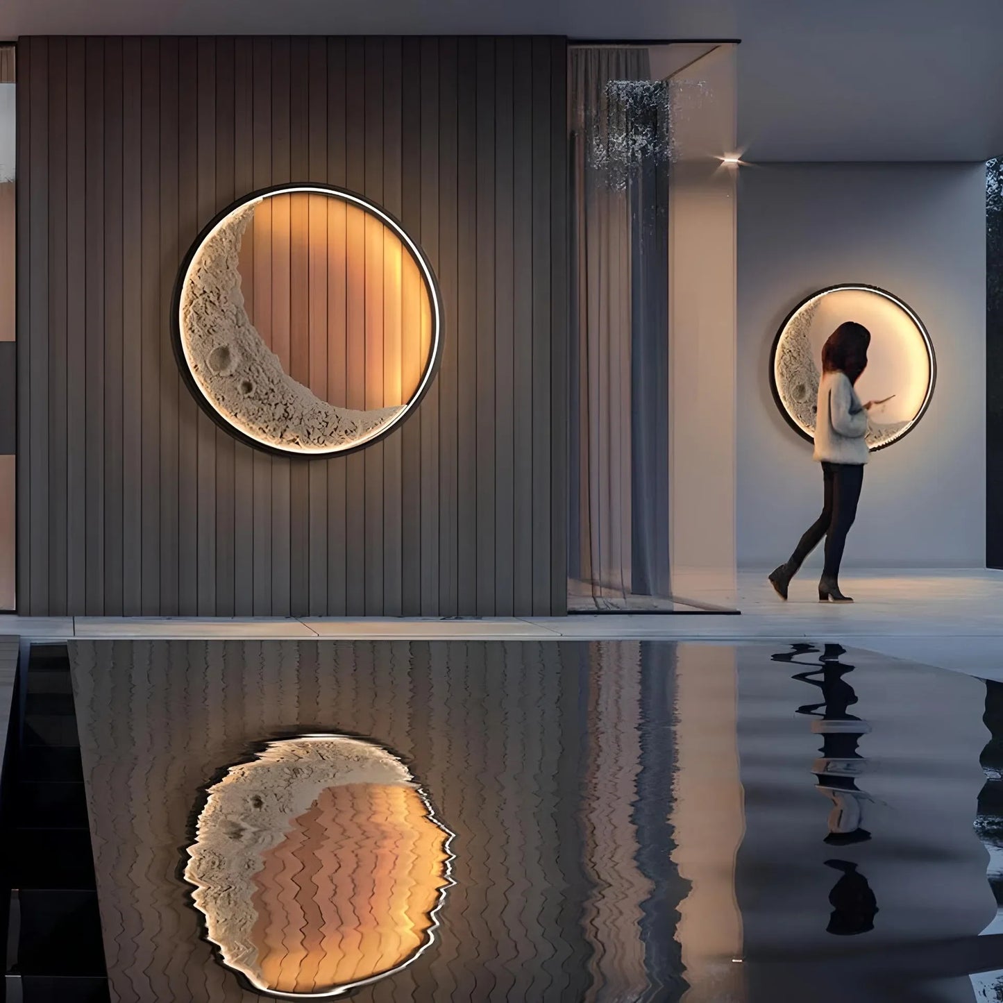 3D Moon Wall Lamp Indoor and Outdoor Lighting for Home Decor