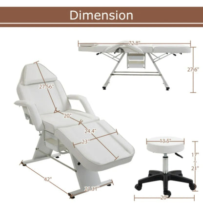 Multi-Purpose Massage Salon Chair and Hydraulic Stool Combo