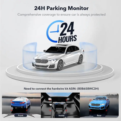 REDTIGER 3 Channel 4K Dash Camera with Night Vision and GPS