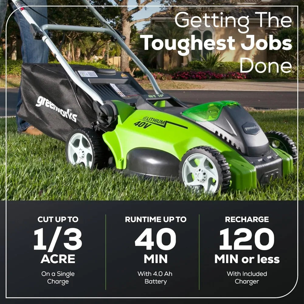 Cordless Lawn Mower With Battery And Charger For Easy Cutting
