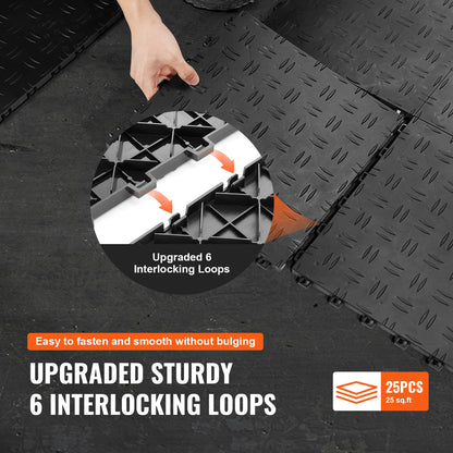 Interlocking Garage Floor Tiles Non Slip Double Sided Texture