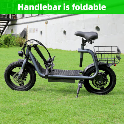 Peak 1200W Electric Scooter for Adults with 14 Inch Tire and 500Wh Battery, 30 Miles Range and 20MPH Top Speed
