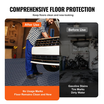 Interlocking Garage Floor Tiles Non Slip Double Sided Texture Pack