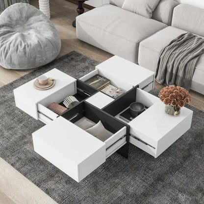 Unique Design Coffee Table with Hidden Storage and Sliding Top