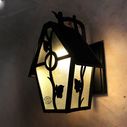 Rustic Outdoor Wall Light Lantern Wall Mounted Sconce Lamp