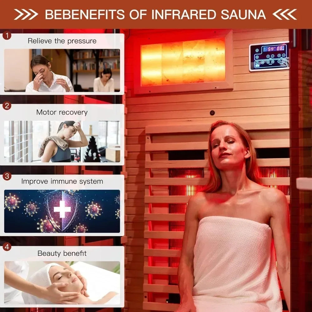 Far Infrared Sauna 2-3 Person Indoor Spa Room with Rapid Heating