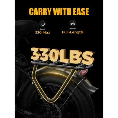 Electric Folding Bike with 1400W Motor and Front Suspension