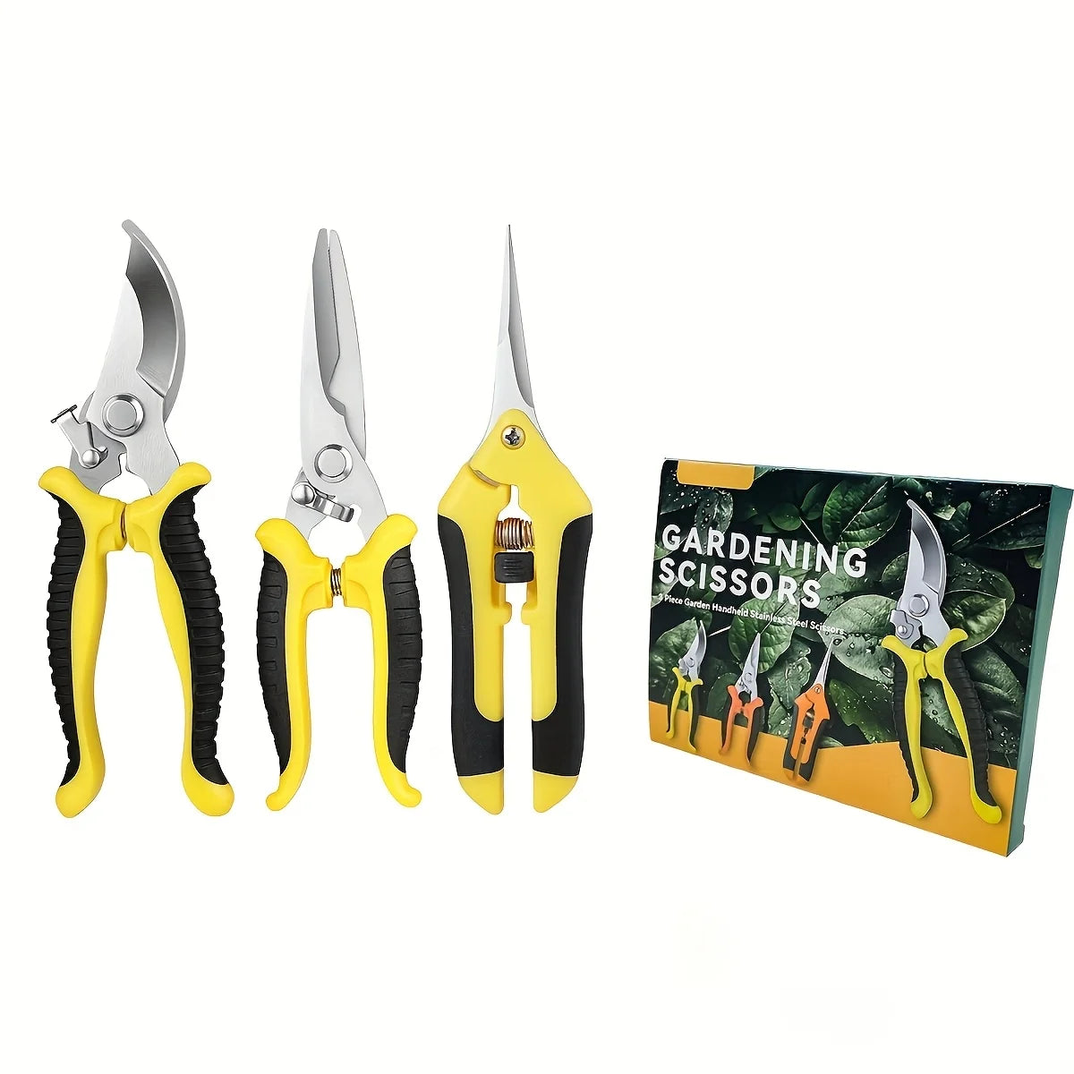 Versatile 3 Piece Garden Tool Set for Pruning and Arranging