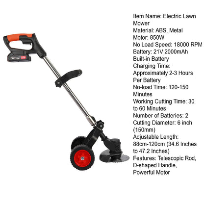 Cordless Electric Lawn Mower and Weed Wacker for Easy Trimming