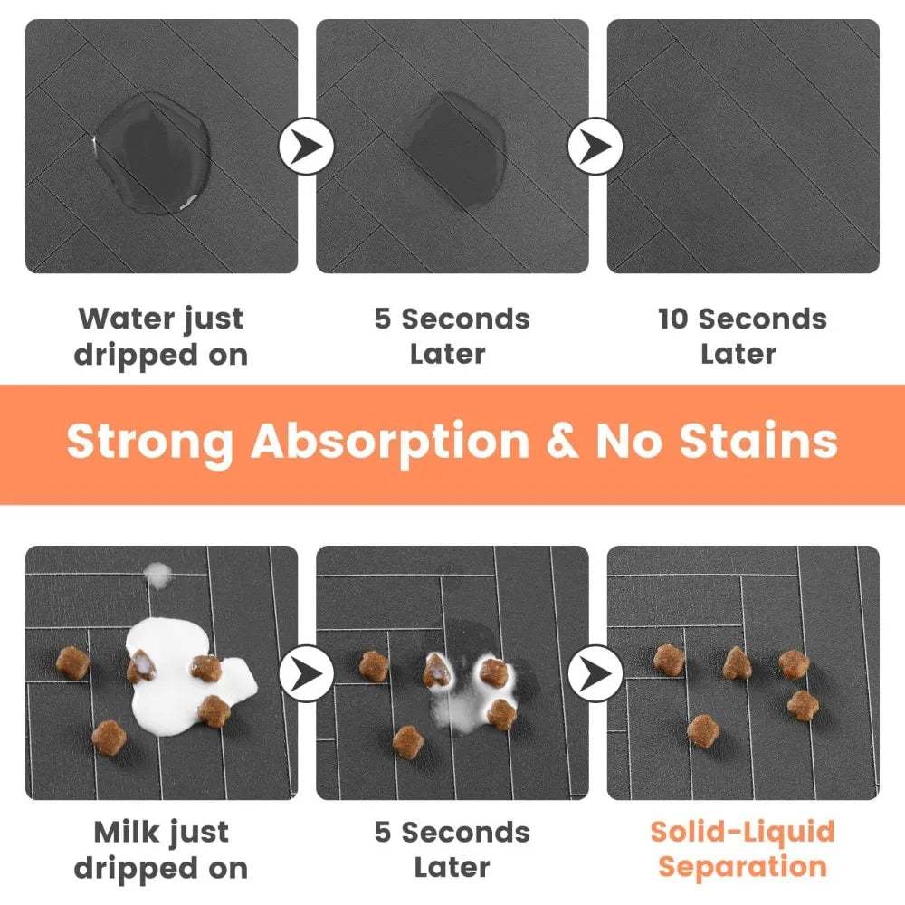 Absorbent Pet Feeding Mat for Easy Cleanups and Quick Drying