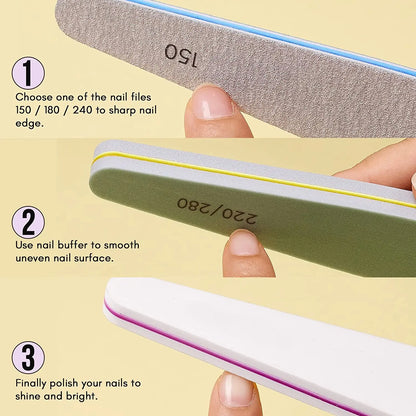 Makartt Professional Nail File and Buffer Set for Acrylic Nails