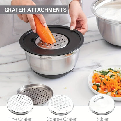Stainless Steel Mixing Bowls Set With Airtight Lids