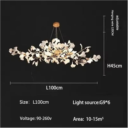 Celling Hanging Light Modern Branch Leaf Ceiling Chandelier