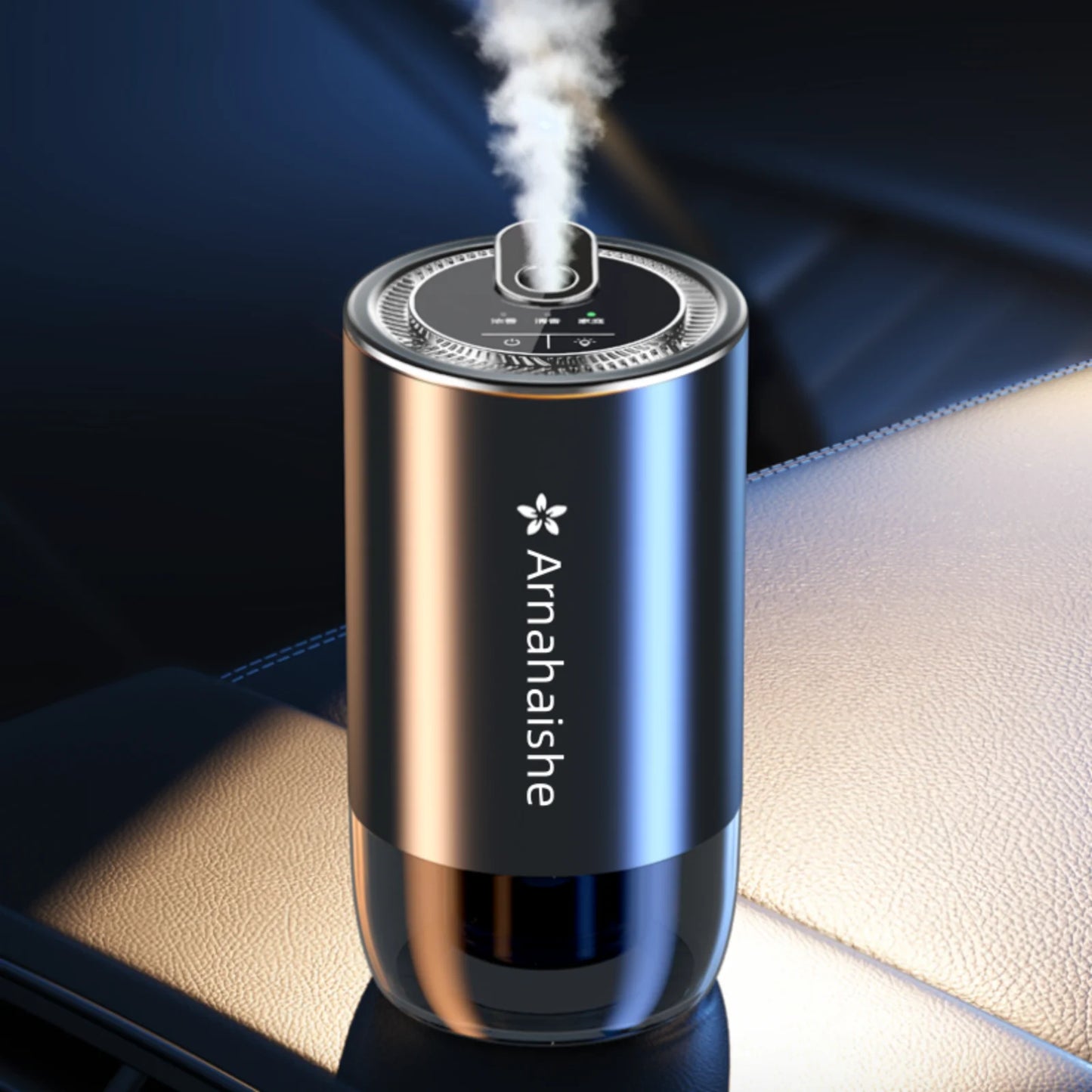 Smart Car Air Freshener with Star Projector & Essential Oil Diffuser