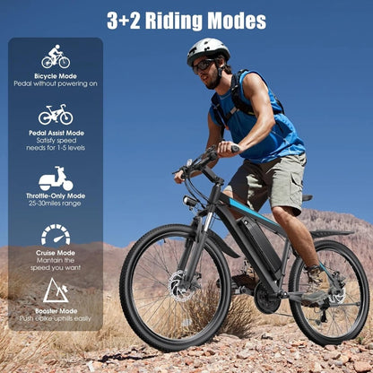 Powerful Commuter Electric Bike with Adjustable Features and Speed
