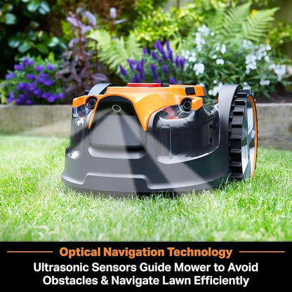 Smart Robot Lawn Mower with Optical Navigation for Easy Yard Care