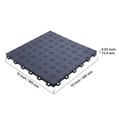 Interlocking Garage Floor Tiles Non Slip Double Sided Texture