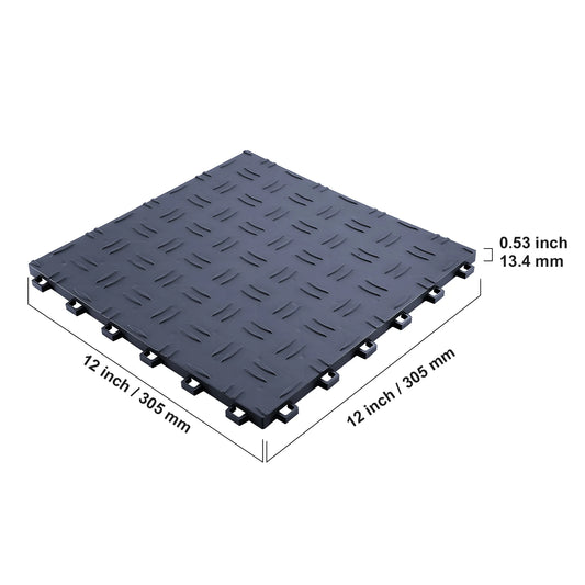 Interlocking Garage Floor Tiles Non Slip Double Sided Texture