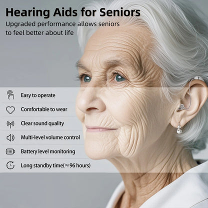 Invisible Rechargeable Hearing Aids for Adults with Volume Control